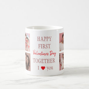 Happy First Valentine's Day Mug Couple Photos