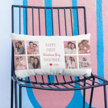 Happy First Valentine's Day Together Custom Pillow