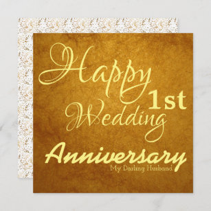 1st Wedding Anniversary Cards Zazzle