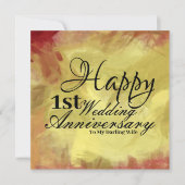 Happy First Wedding Anniversary to My Wife Card | Zazzle