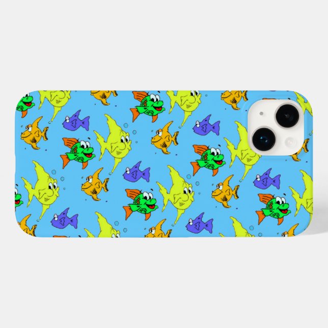 Happy Fish Case-Mate iPhone Case (Back (Horizontal))