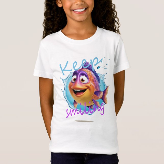 Happy Fish Kids' T-Shirt (Front)