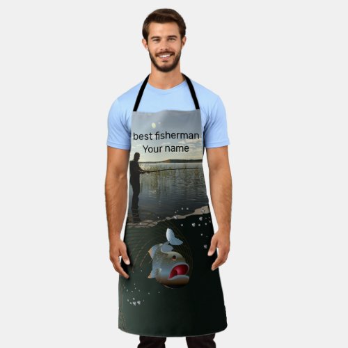 Happy fishing  apron