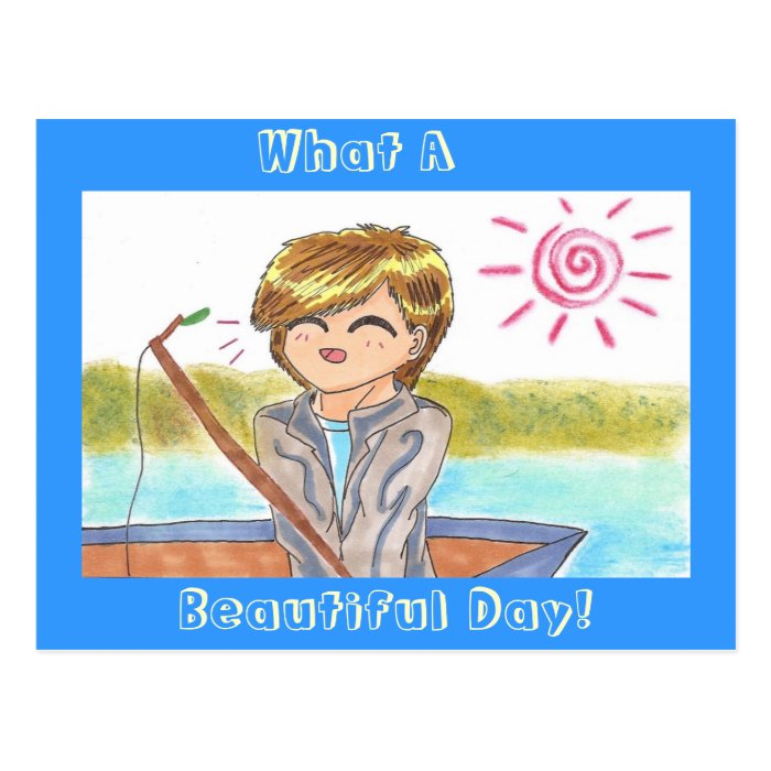 Happy Fishing Crispin Post Card