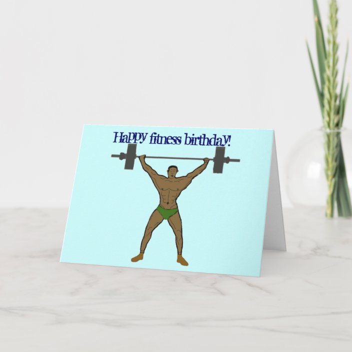 Happy fitness birthday Card | Zazzle.com