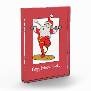 Happy Fitness Exercise Christmas with Santa Award