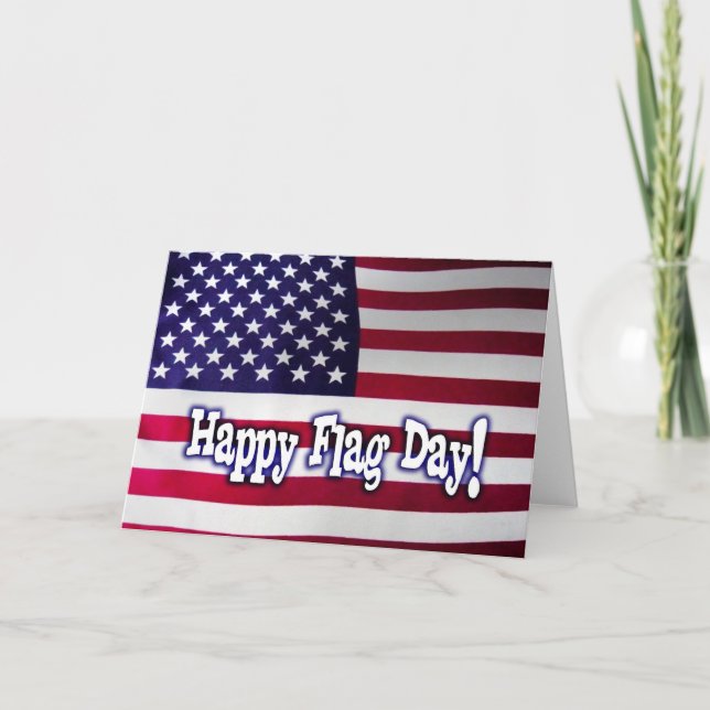 Happy Flag Day - American Flag Card (Front)