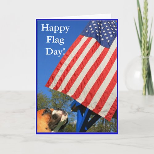 Happy Flag Day Boxer greeting card