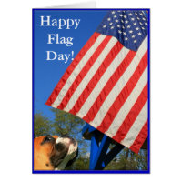 Happy Flag Day Boxer greeting card