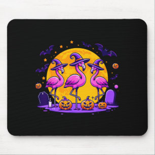 Happy Flamingoween Funny Flamingo Halloween Costum Mouse Pad