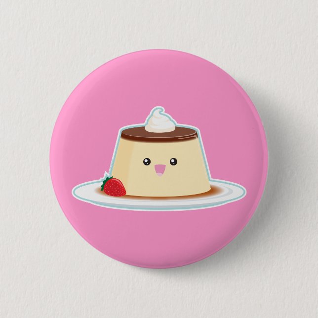 Happy Flan Button (Front)