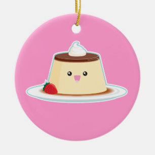 Happy Flan Ceramic Ornament