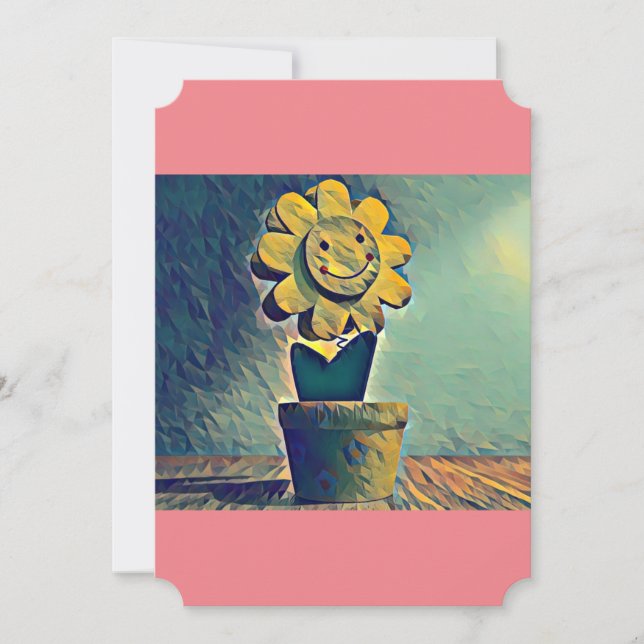 Happy flower #3 thank you card (Front)