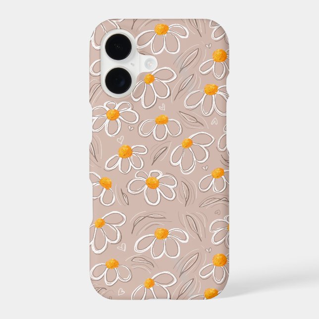 Happy Flower Doodles Case-Mate iPhone Case (Back)