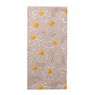 Happy Flower Doodles Cloth Napkin