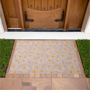 Happy Flower Doodles Doormat