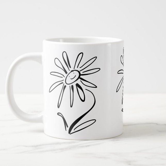 HAPPY FLOWER Jumbo Mug (Left)