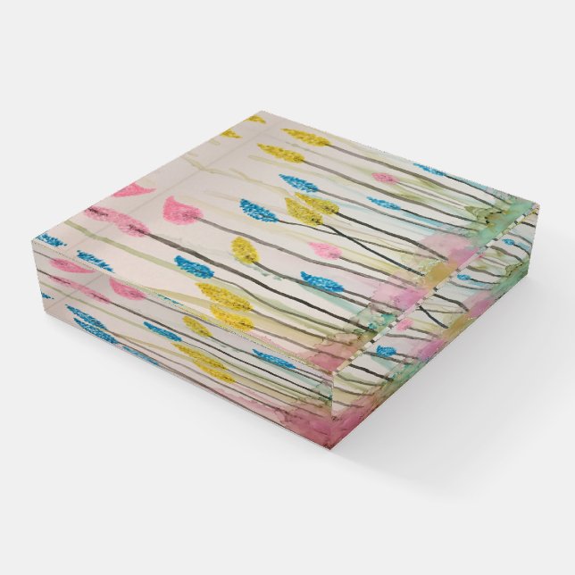 “Happy Flower Land” Paperweight (Angled)