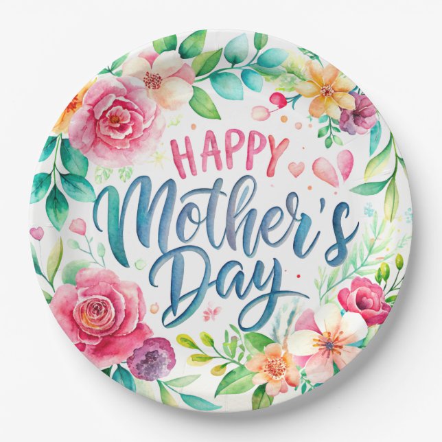 Happy flower simple Libreta con espiral Paper Plates (Front)