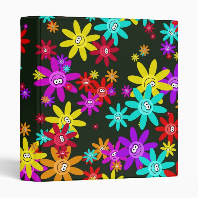 Happy Flower Wallpaper Binder (Front/Spine)
