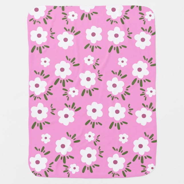 Happy Flowers Baby Blanket (Front)