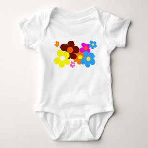 Happy Flowers  Baby Bodysuit