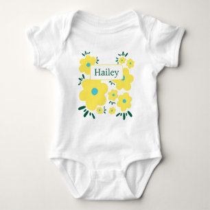 Happy Flowers Baby Bodysuit
