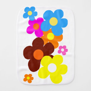 Happy Flowers Baby Burp Cloth
