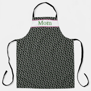 Happy Flowers Black Apron