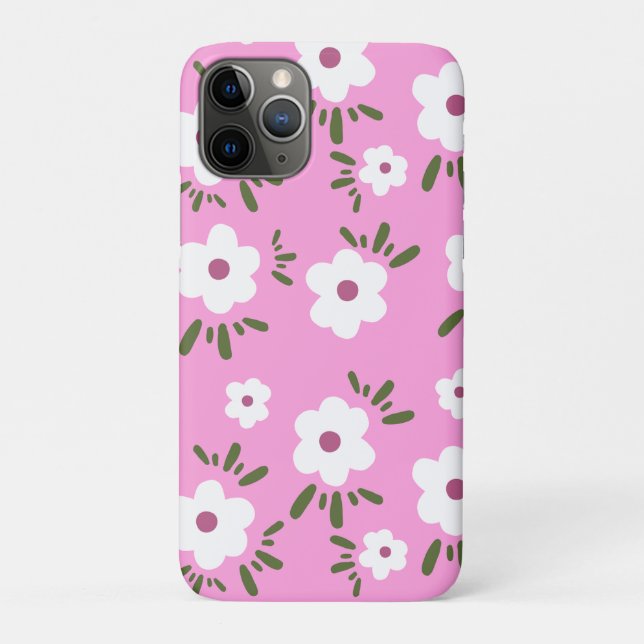 Happy Flowers Case-Mate iPhone Case (Back)