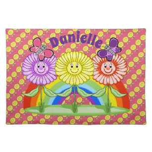 Happy Flowers Cloth Placemat
