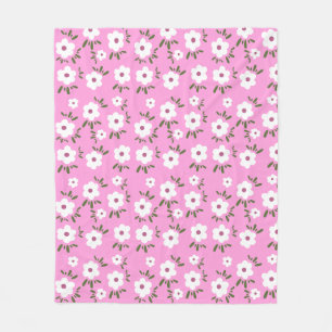Happy Flowers Fleece Blanket