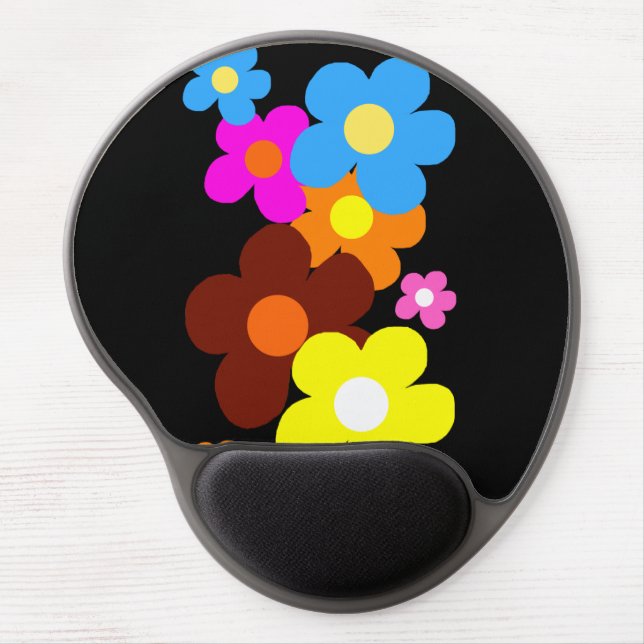 Happy Flowers  Gel Mouse Pad (Front)