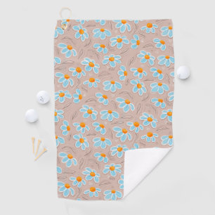 Happy Flowers  Golf Towel