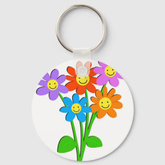 Happy Flowers Keychain