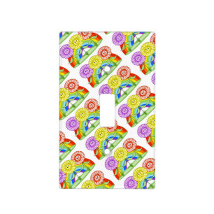 Happy Flowers Light Switch Cover