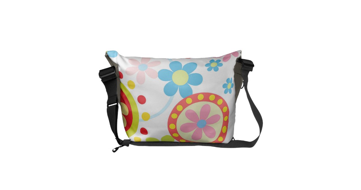 Happy flowers messanger bag | Zazzle