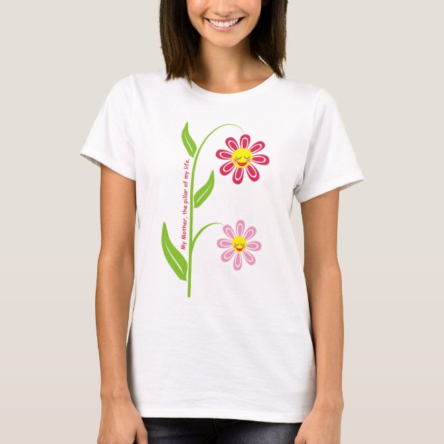 Happy flowers Mother's Day custom t-shirt (Front)