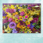 Happy Flowers Puzzle Personalize<br><div class="desc">Add your sayings to the two templates such as Happy Birthday & This will keep you busy.</div>