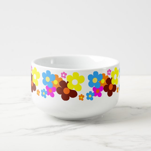 Happy Flowers Soup Mug (Front)