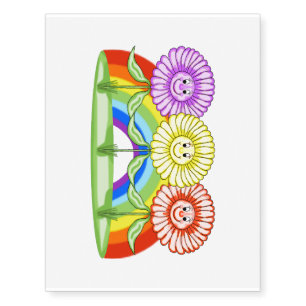 Happy Flowers Temporary Tattoos