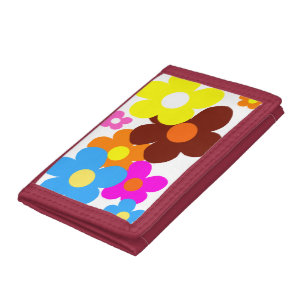 Happy Flowers Trifold Wallet