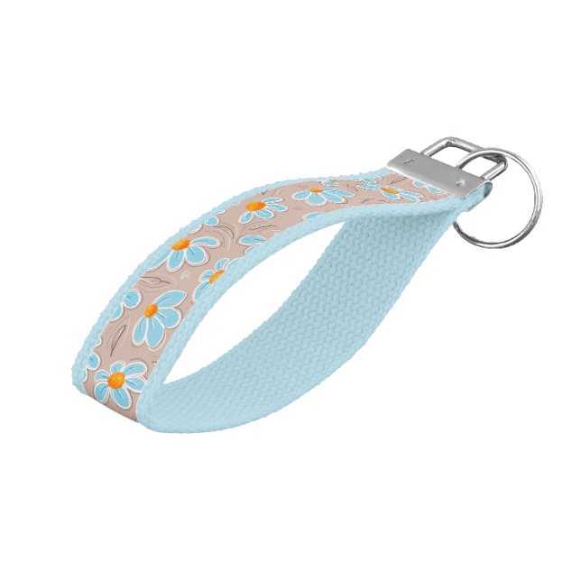 Happy Flowers  Wrist Keychain (Angled Up)