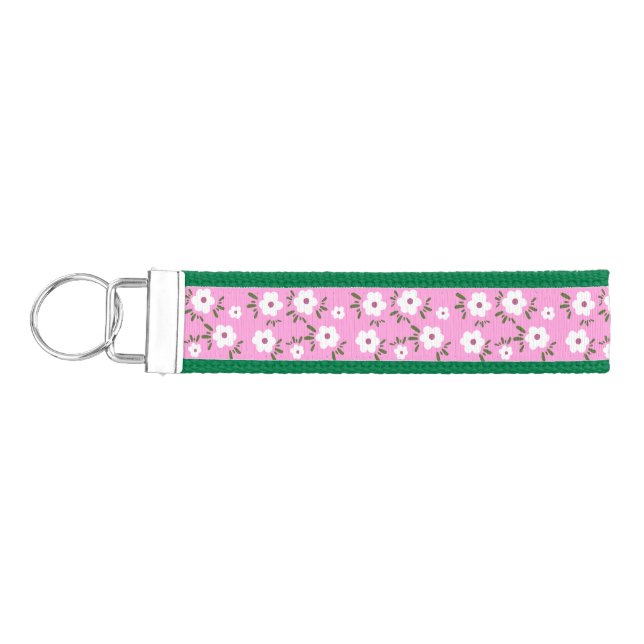 Happy Flowers Wrist Keychain (Keys on Left)