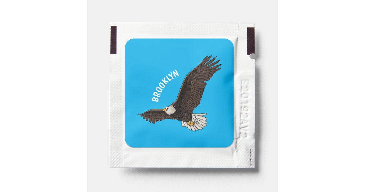 happy cartoon eagle flying