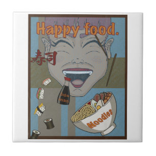 Happy food ceramic tile