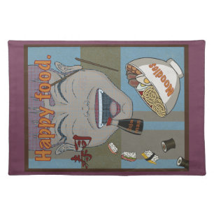Happy food cloth placemat