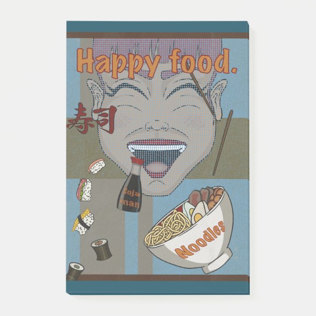 Happy food post-it notes (Front)