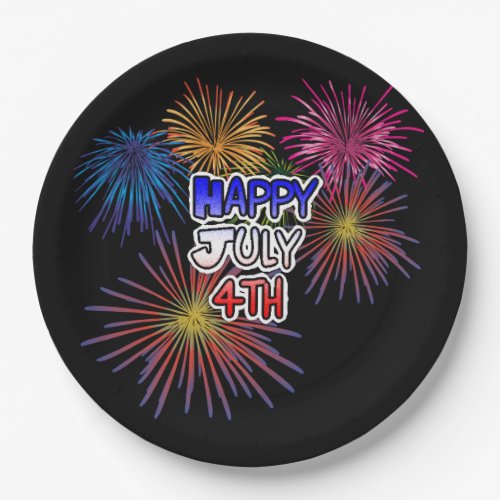 Happy Fourth of July Barbecue Party Paper Plates