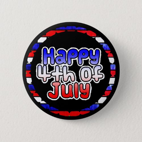 Happy Fourth of July Button